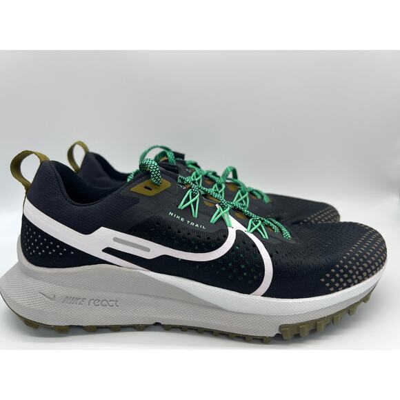 Nike React Pegasus Trail 4 Black Olive DJ6158-006 Men's Size 9.5 - Picture 1 of 11